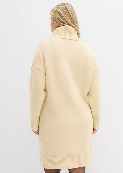 Pletené šaty s ozdobným švem, bonprix