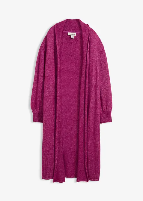 Dlouhý pletený kabát s delším vlasem, bonprix