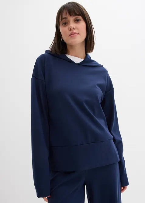 Mikina s kapuc&iacute;, z pohodln&eacute;ho Punto di Roma, bonprix