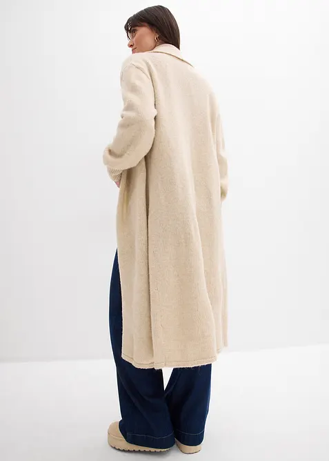 Dlouh&yacute; pleten&yacute; kab&aacute;t s del&scaron;&iacute;m vlasem, bonprix