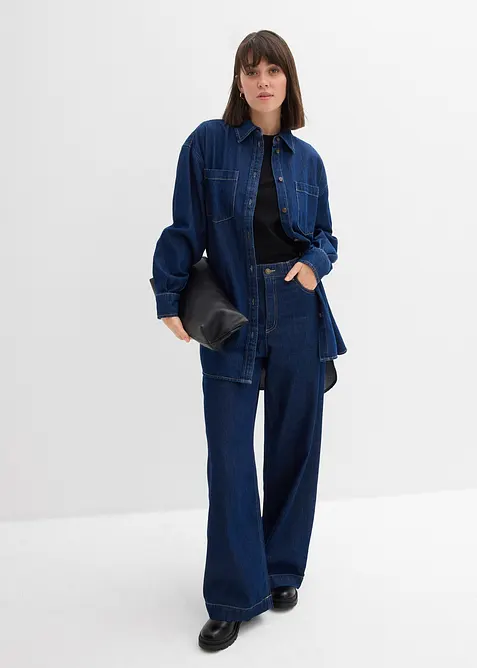 Džíny Loose Straight, High Waist, bonprix