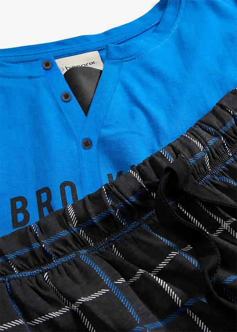 Pyžamo z čisté bavlny, s knoflíkovou lištou a dlouhými rukávy, bonprix