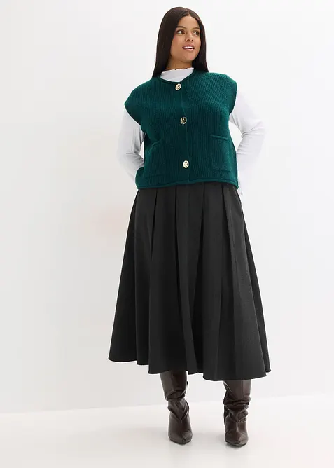 Pletená vesta s ozdobnými knoflíky, bonprix