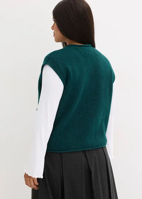 Pletená vesta s ozdobnými knoflíky, bonprix