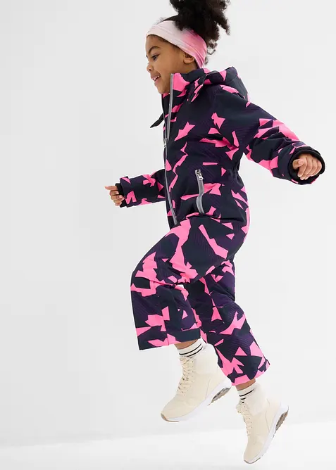 Nepromokavá zimní kombinéza s odnímatelnou kapucí, bonprix