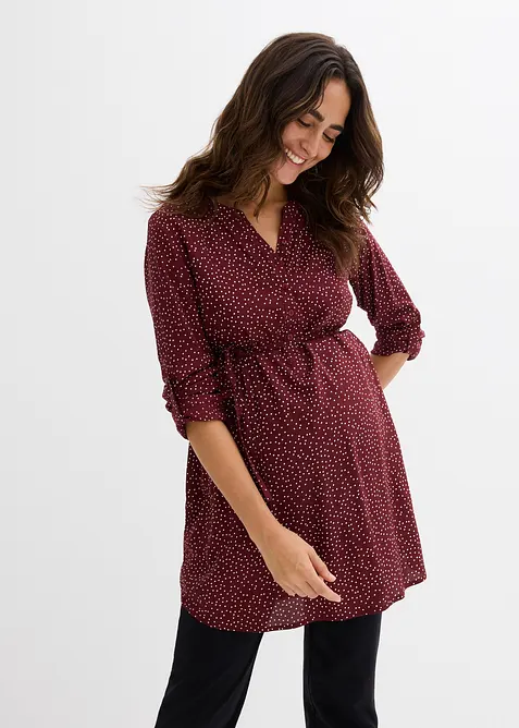 Těhotenské/kojicí halenkové šaty 2 v 1, ze splývavé viskózy, bonprix