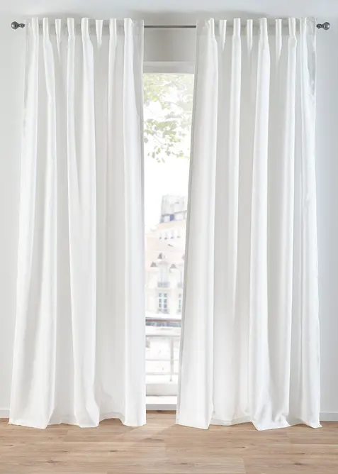 Záclona z recyklovaného materiálu (2 ks v balení), bonprix