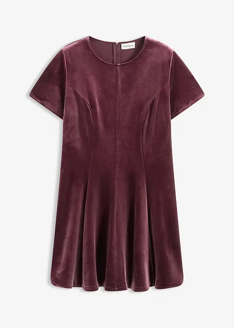 Mini šaty z měkkého sametu, bonprix
