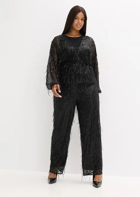 Halenka s pajetkami a třásněmi, bonprix