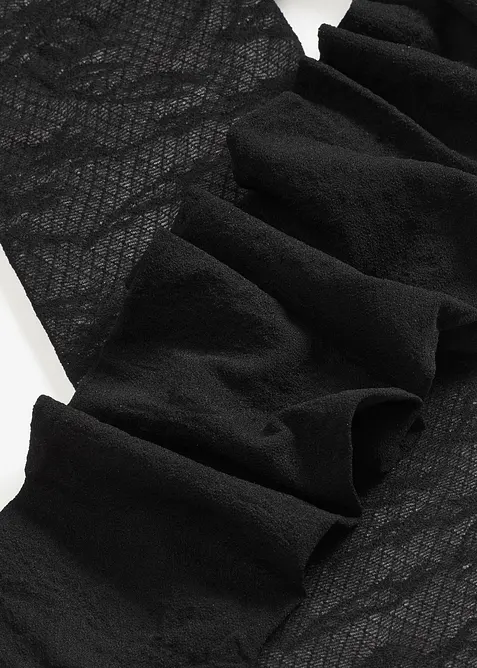 Punčochové kalhoty s květinovým síťovaným vzorem, bonprix