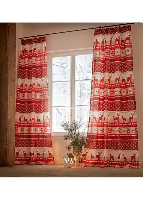 Závěs s potiskem losů (1 ks v balení), bonprix