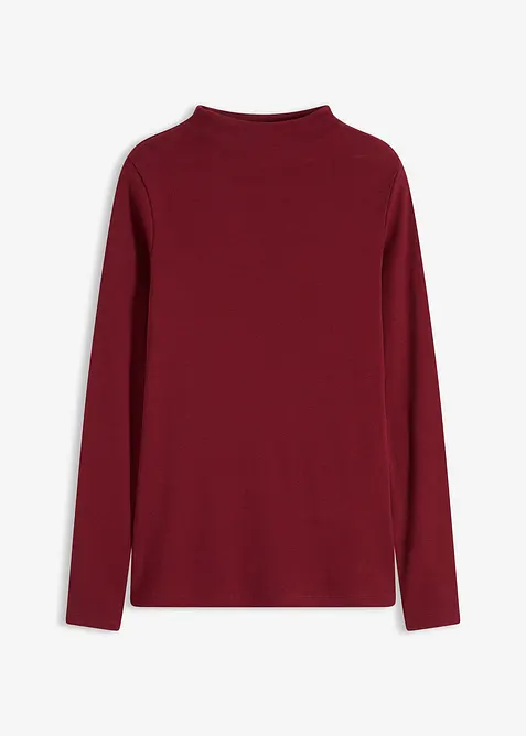 Žebrovan&eacute; tričko s dlouh&yacute;m ruk&aacute;vem, bonprix