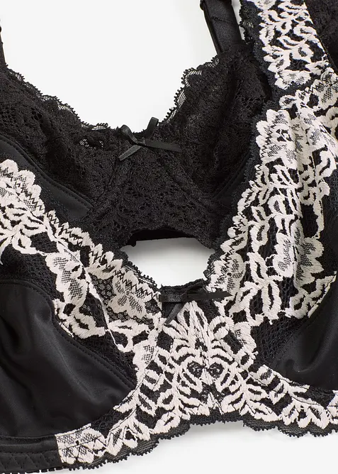 Podprsenka s kosticemi a polstrovanými ramínky (2 ks v balení), bonprix