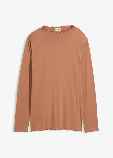 Triko s dlouh&yacute;m ruk&aacute;vem, z bavlněn&eacute; směsi, bonprix