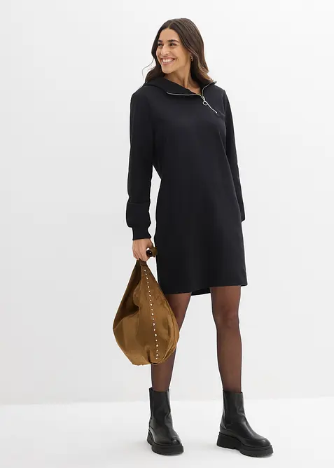 Šaty z teplákoviny z bavlněné směsi, bonprix