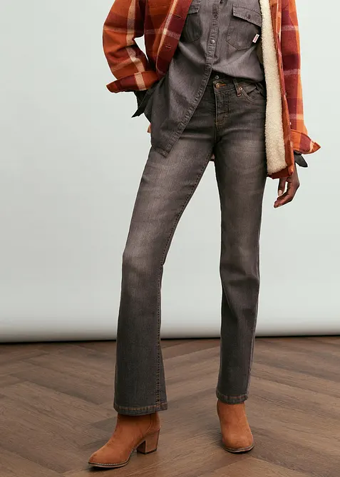 Strečové džíny Bootcut, Mid Waist, bonprix