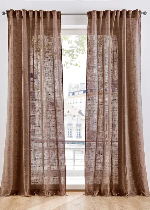 Záclona se strukturou, v mnoha velikostech (1 ks v balení), bonprix