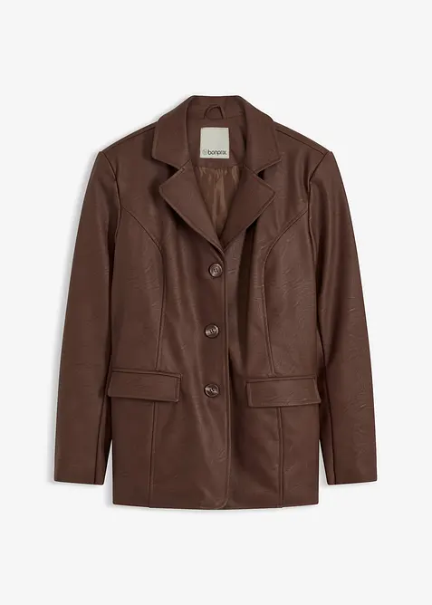 Dlouhý blejzr z umělé kůže, bonprix