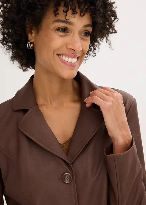 Dlouhý blejzr z umělé kůže, bonprix