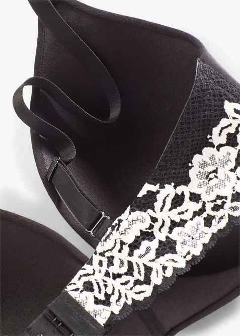 Vyztužená podprsenka bez kostic, s organickou bavlnou a krajkou, bonprix