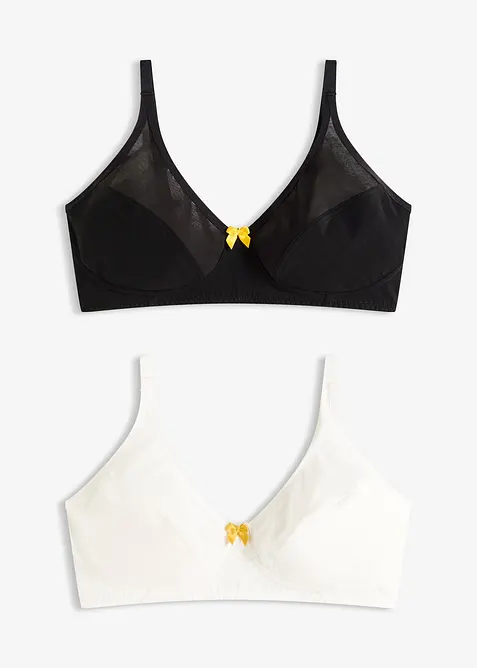 Podprsenka bez kostic, s bavlnou (2 ks v balení), bonprix