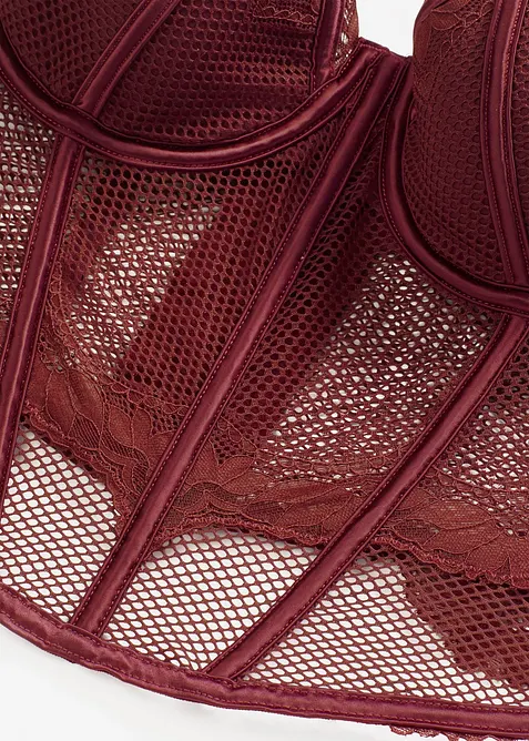 Korzet s elegantní krajkou, bonprix