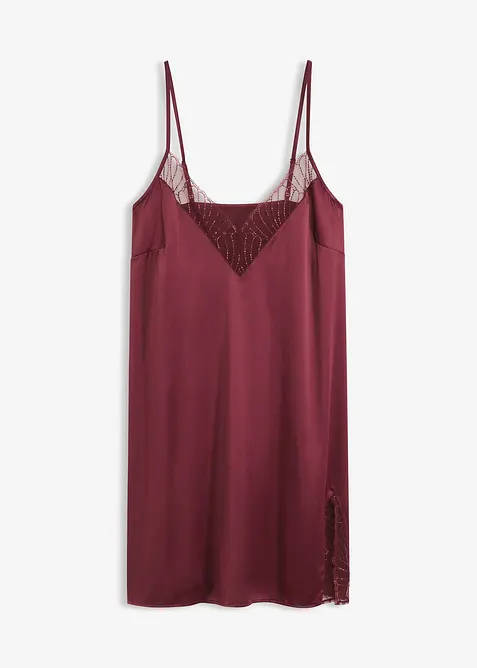 Saténové negližé s luxusní výšivkou, bonprix