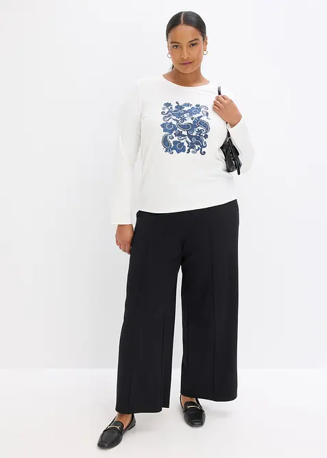 Tričko s dlouhým rukávem a natištěným motivem, bonprix