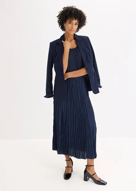 Sat&eacute;nov&aacute; sukně se zmačkan&yacute;m efektem, bonprix