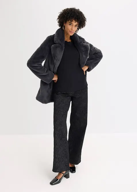 Triko se zvlněnými okraji, z materiálu Punto di Roma, bonprix