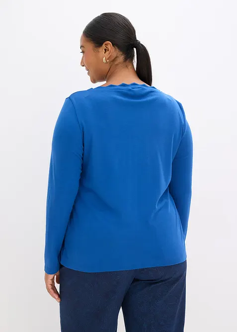 Triko se zvlněn&yacute;mi okraji, z materi&aacute;lu Punto di Roma, bonprix