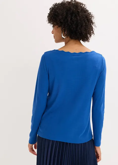 Triko se zvlněn&yacute;mi okraji, z materi&aacute;lu Punto di Roma, bonprix