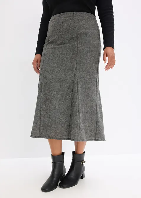 Godetová sukně s tvídovým vzhledem, bonprix