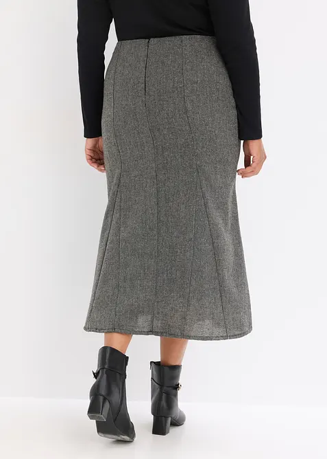 Godetová sukně s tvídovým vzhledem, bonprix