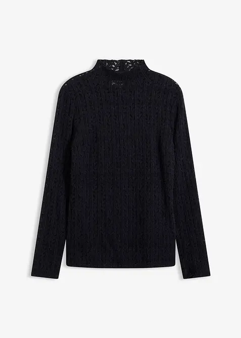 Rol&aacute;kov&eacute; tričko z krajky, bonprix