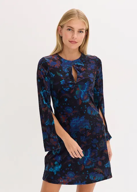 Minišaty ze splývavého sametu, bonprix