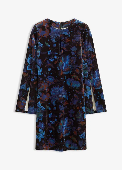 Minišaty ze splývavého sametu, bonprix