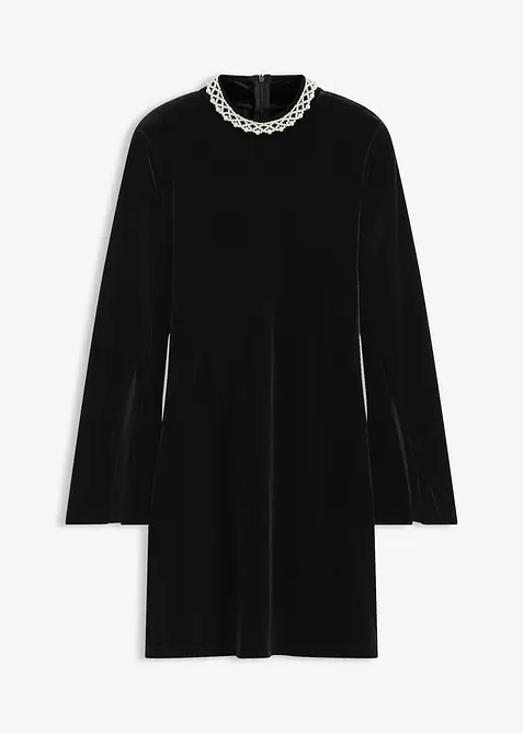 Minišaty ze splývavého sametu, bonprix