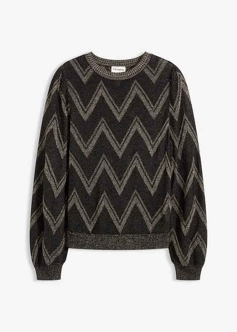 Svetr z jemné pleteniny se třpytivým efektem, bonprix