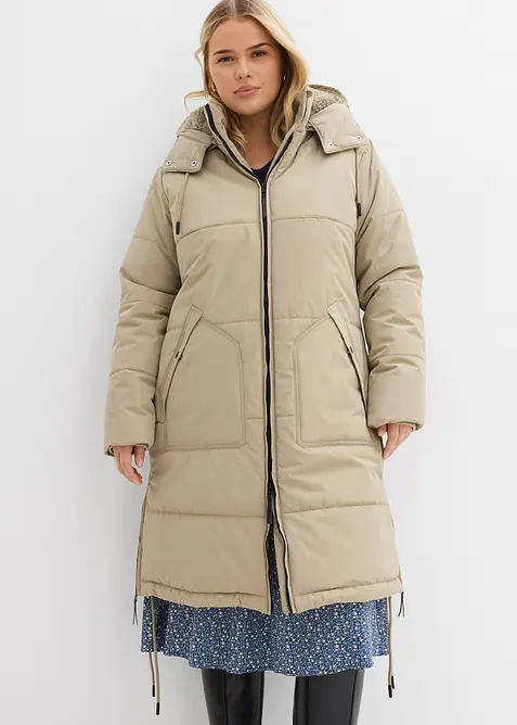 Voděodolný prošívaný kabát, bonprix