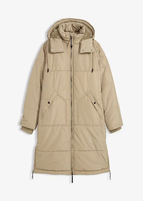 Voděodolný prošívaný kabát, bonprix