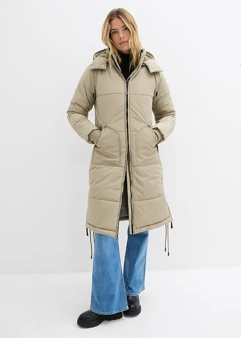 Voděodolný prošívaný kabát, bonprix