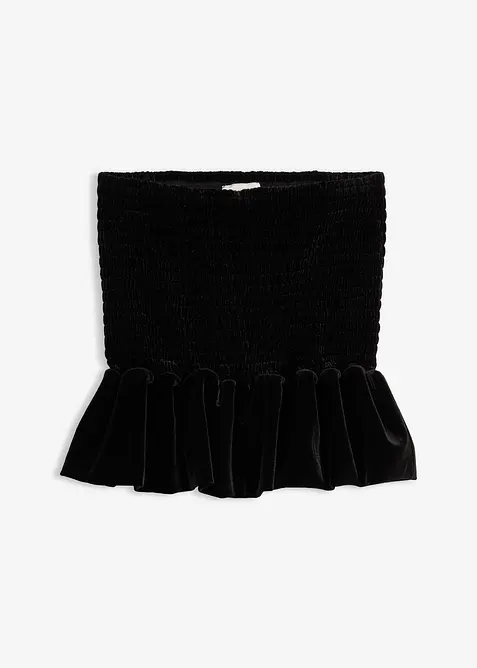 Kalhotová sukně z měkkého sametu, bonprix