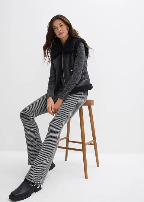 Rozšířené legíny se třpytivou přízí, bonprix