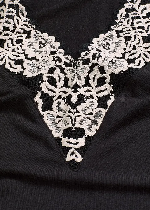 Body bez kostic, z měkkého modalu s krajkou, bonprix