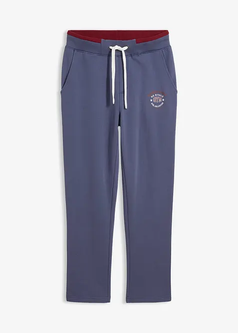 Joggingov&eacute; kalhoty se sportovn&iacute;mi detaily, z čist&eacute; bavlny, bonprix