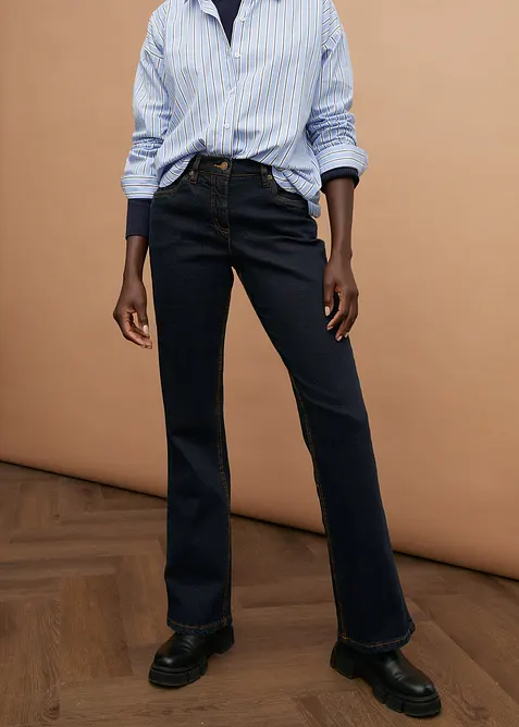 Strečov&eacute; dž&iacute;ny High Waist, Bootcut, bonprix