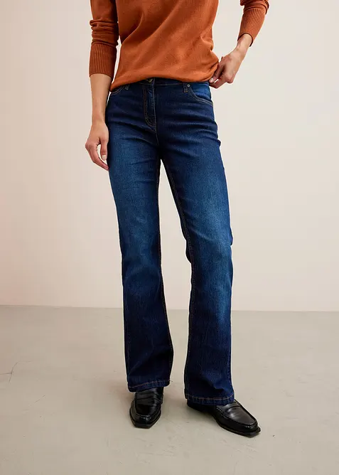 Strečové džíny Bootcut, Mid Waist, bonprix