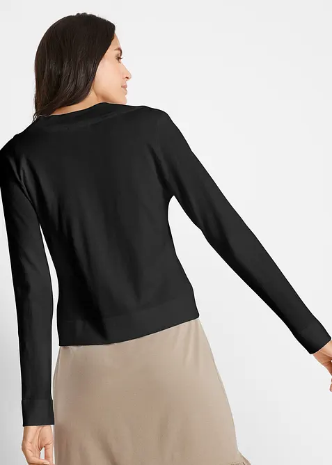 Krátký pletený kabátek s viskózou, bonprix