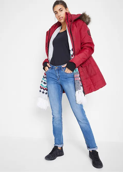 Dlouhá funkční bunda ve vzhledu 2v1, prošívaná, vodoodpudivá, bonprix